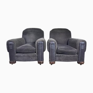 Set of Art Deco Period Club Armchairs