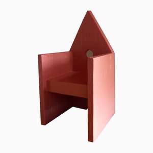 Miniature Orange Salmon Vescovina by Lanfranco Benvenuti for Meccani Arredamenti, 1985