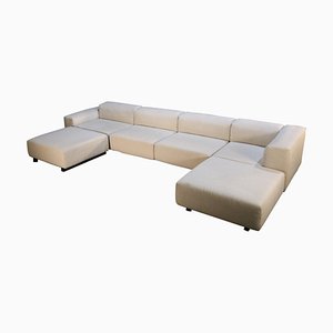 Modulares Soft Sofa und Fußhocker von Jasper Morrison für Vitra, 2010er, 4er Set