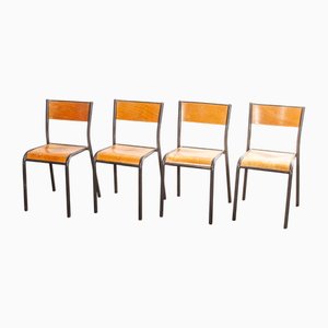 Silla de comedor apilable Mullca francesa, años 60