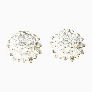 Midcentury Silver Earrings from Turun Hopea, 1984, Set of 2