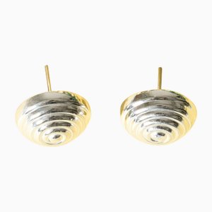 Boucles d'Oreilles Mid-Century en Argent de Hans Hansen, 1960s, Set de 2