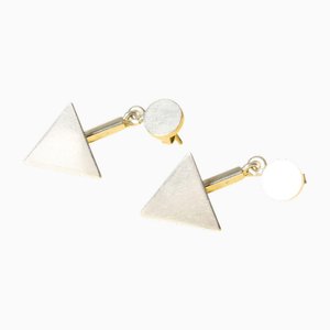 Midcentury Silver Earrings by Sigurd Persson, 1990, Set of 2