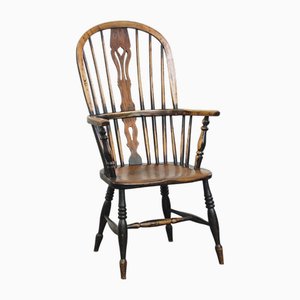 Antique English Highback Windsor Dining Room Chair