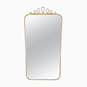 Brass Shield Mirror by Gio Ponti, 1950s