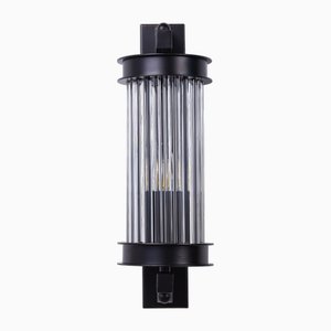 Small Black Elon Wall Light from Pure White Lines