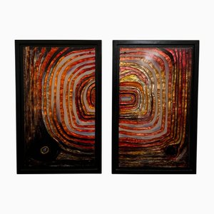 Vintage Resin Panels, 1970s, Set of 2