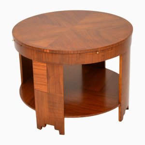 Grande Table Basse Art Déco en Noyer, 1920s