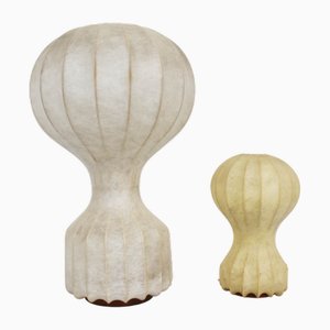Gatto & Gattino Cocoon Tischlampen von Achille & Piergiacomo Castiglioni für Flos, Italien, 1960er, 2er Set