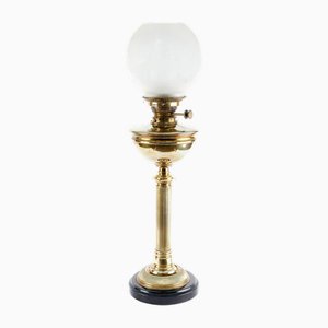 Lampe à Huile Victorienne Antique en Laiton, 1880