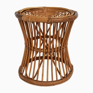 Rattan Stool attributed to Lio Carminati for Case e Giardini, Italy, 1960s