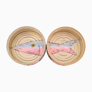 Corrado Bonomi, Multiple with Fish, 1990s, Oil on Tin