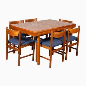 Ausziehbares Esszimmer Set aus Teak von White & Newton, 1960er, 7 . Set