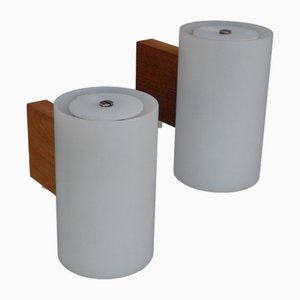 Lámparas de pared modelo 720 de Uno & Östen Kristiansson para Luxus, Sweden, años 60. Juego de 2