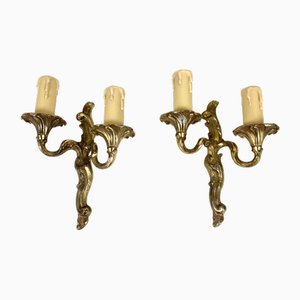 Vintage Wandleuchten aus Bronze von Massive Lightning, Belgien, 1960er, 2er Set