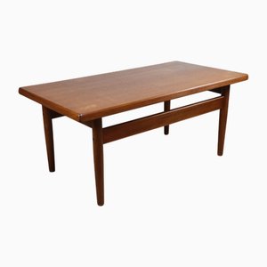 Scandinavian Rectangular Teak Coffee Table, 1960s