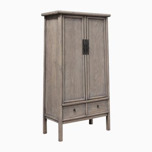 Large Tapered Natural Elm Cabinet