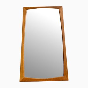Espejo de pared danés moderno de roble de Aksel Kjersgaard, años 60