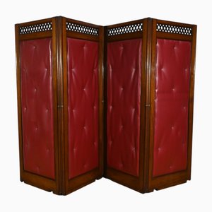 1st Part 20th Century Screen with 4 Leaves in Mahogany, 1920s