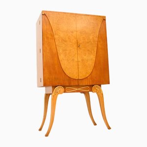 Art Deco Burr Walnut Cocktail Cabinet from Hille, 1930s