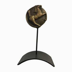 Escultura de bronce que representa un caballo de Remo Bombardieri, años 90