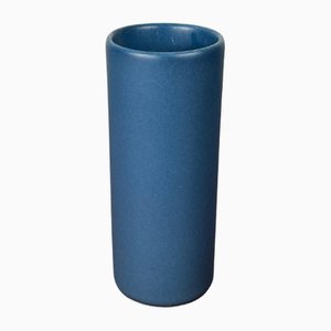 Mid-Century German Minimalist Blue Ceramic Vase from Melitta, 1960s