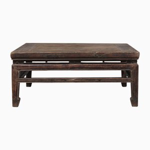 Table Basse Carrée en Orme, 1800s