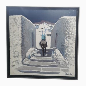 Bricka, La montée vers Ios, años 90, óleo sobre lienzo