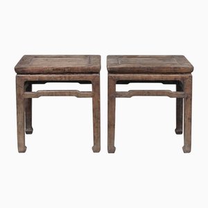 Set of Chinese Elm Stools, 1920s