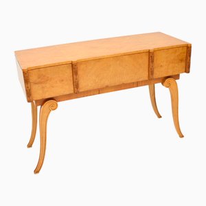 Consola Art Déco de nogal atribuida a Hille, años 20