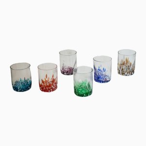 Vasos de Murano italianos de Mariana Iskra, década de 2010. Juego de 6