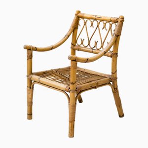 Vintage Bamboo Armchair, 1960s