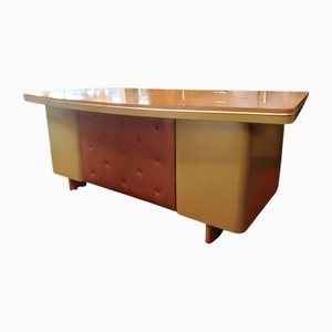Executive Desk in Lacquered and Laminated Metal from Anonima Castelli, 1950s