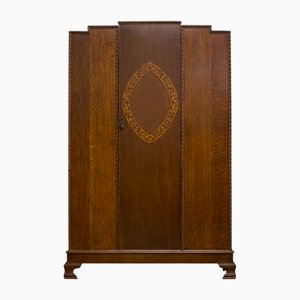 Art Deco Kleiderschrank aus Eiche, 1930er