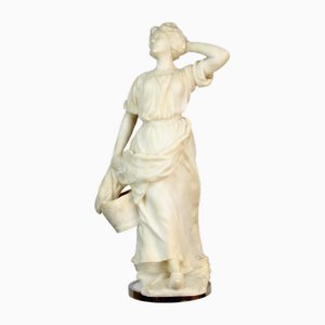 French Artist, Sculpture of a Peasant Woman, 1890s-1900s, Marble