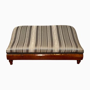 Antiker Biedermeier Fußhocker aus Kirschholz, 1830