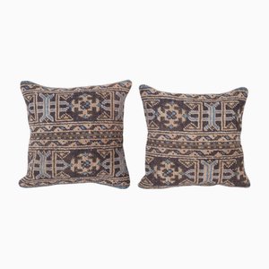 Muted Color Rug Cushion Covers, Set of 2