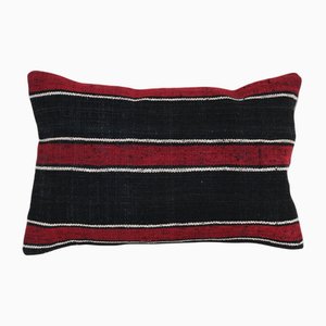 Turkish Rug Cushion Cover in Orange and Blue
