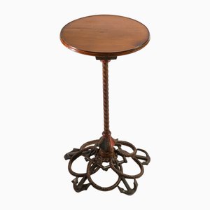 19th Century Cast Iron Nautical Anchor & Rope Side Table