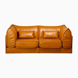 Modulares DS-19 Modell Pagoda Sofa aus Cognacfarbenem Leder von De Sede, 1970er, 2er Set