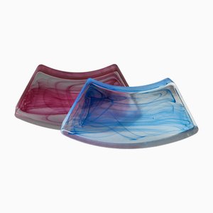 Blue Cenedese Murano 70 Bookends, Set of 2