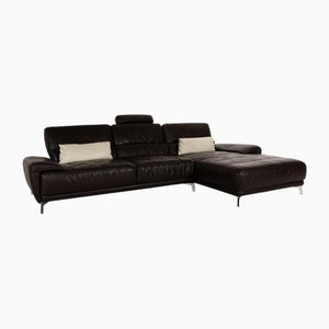 Leather Corner Sofa in Brown from Musterring