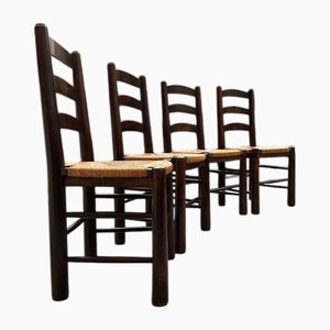 Vintage Country Chairs, 1950s, Set of 4