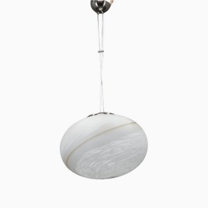 Handmade Glass Pendant Light, Italy, 1980s