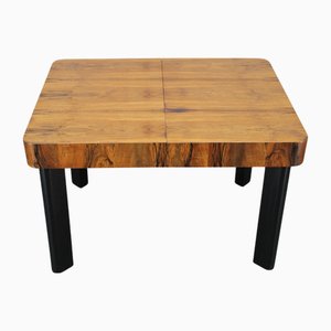 Art Deco Extendable Dining Table in Walnut, Former Czechoslovakia, 1930s