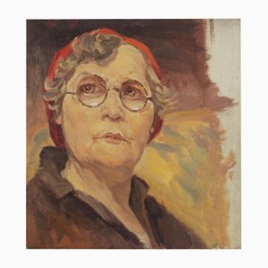 Francesco Settimj, Portrait, Oil on Canvas, Mid-20th Century