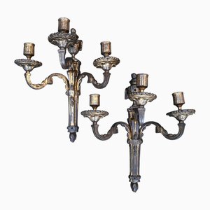 Appliques Louis XVI en Bronze Doré, Set de 2