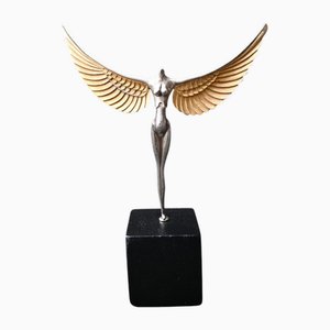 Modernistische Statue aus Sterling Silber, 1990er