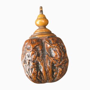 Snuffbox in Walnut and Boxwood, 18th Century