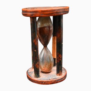 19th Century Hourglass in Wood and Blown Glass